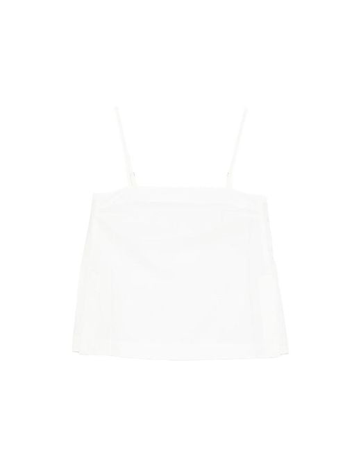 Bondi Born White Spaghetti-Strap Top
