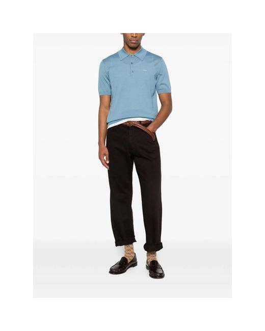 Prada Blue Polo Shirts for men