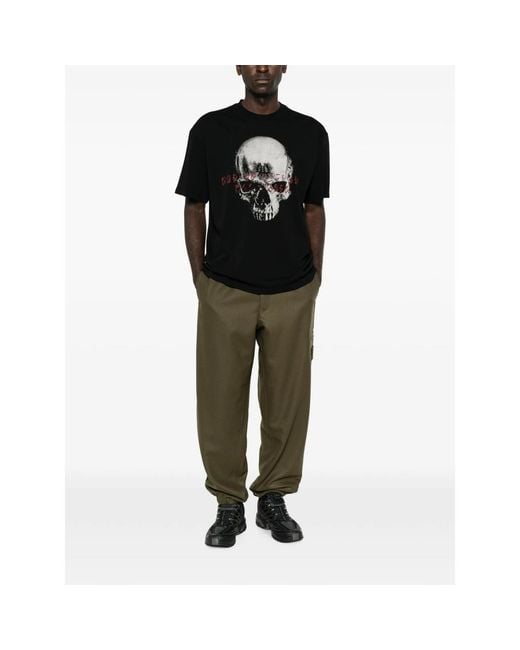 44 Label Group Black Skull-Print T-Shirt for men