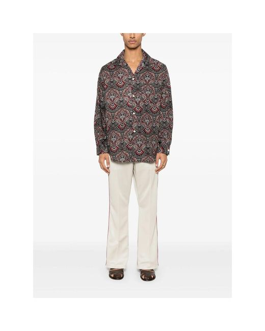 Needles Gray Bandana-Print Shirt for men