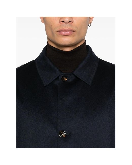 KIRED Black Button-Fastening Coat for men
