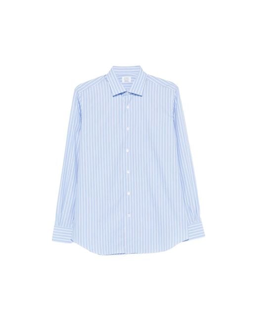 Mazzarelli Blue Striped Shirt for men