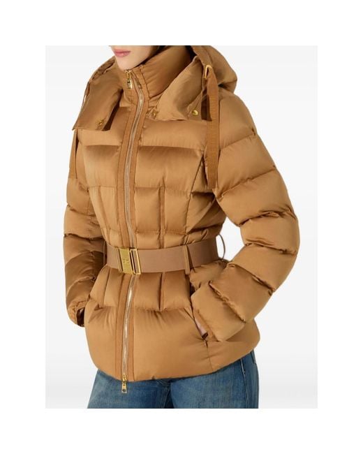 Elisabetta Franchi Brown Down Jacket