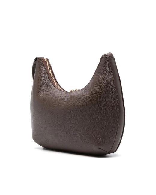 Furla Brown Shoulder Bag Calf Leather