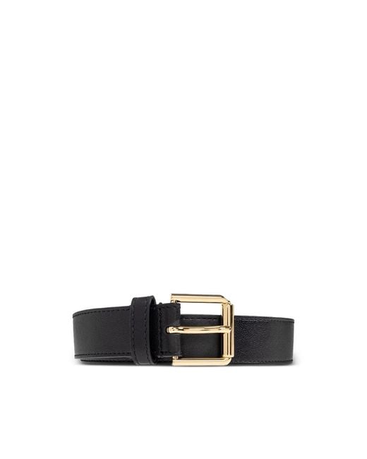 Givenchy Black Buckle Leather Belt