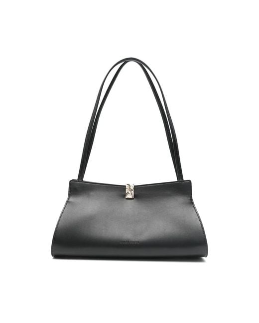 Loulou de Saison Black Johanna Shoulder Bag