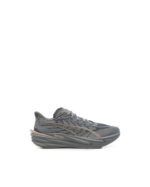 PUMA Gray Deviate Nitro 4 Sneakers for men