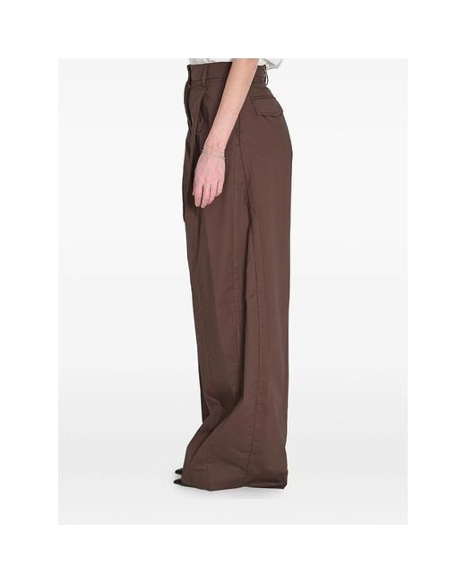 Thelatest Brown Billie Pleated Trousers