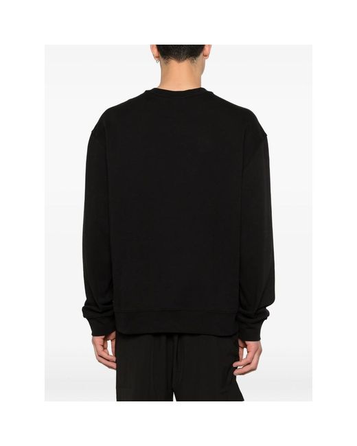 Calvin Klein Black Logo Crew Neck Sweater for men