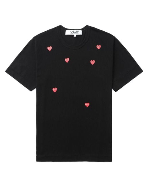 COMME DES GARÇONS PLAY Black Scattered Hearts Cotton T-shirt