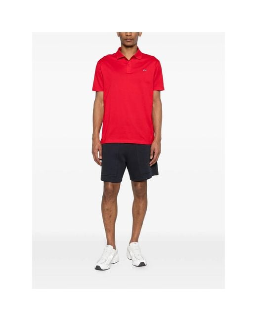 Paul & Shark Red Short-Sleeve Logo-Detail Polo Shirt for men