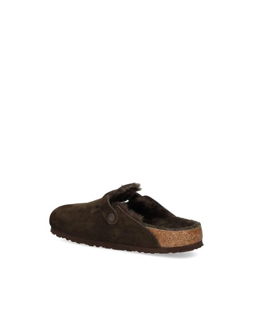 Birkenstock Brown Boston Shearling Mules for men
