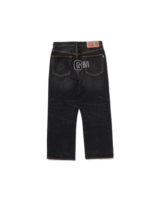 A Bathing Ape Black Shark-Appliqué Jeans for men