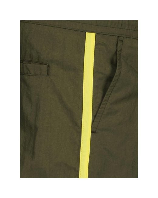 Drole de Monsieur Green Logo-Print Drawstring Shorts for men
