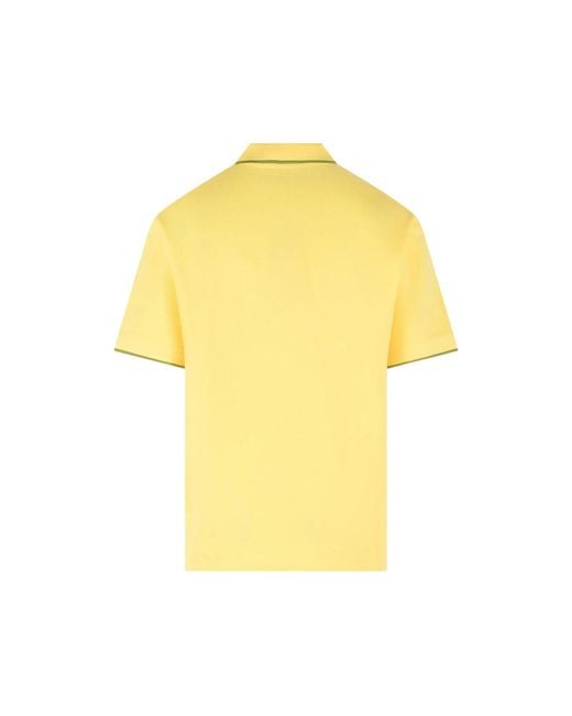 Drole de Monsieur Yellow Embroided Polo Shirt for men