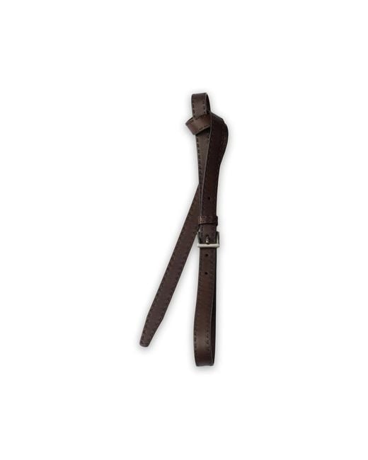 Prada Brown Antiqued Leather Belt