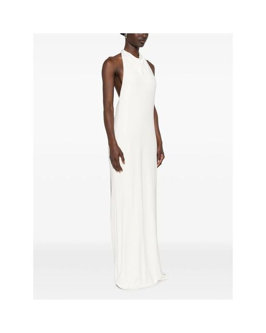 Cult Gaia White Siena Chain-Link Maxi Dress