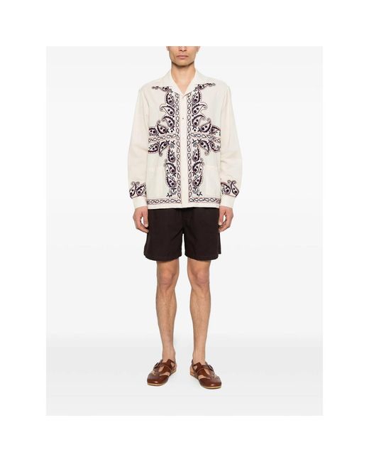 BAZISZT White Memento Silk Shirt for men