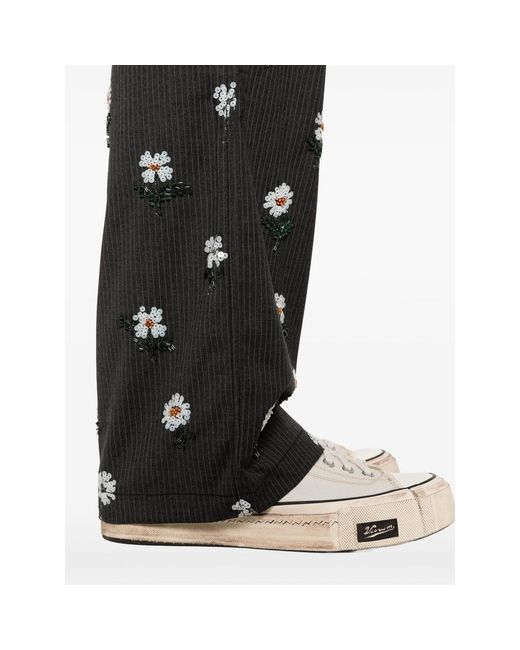 Honor The Gift Gray Sequin-Embellished Straight-Leg Pants for men