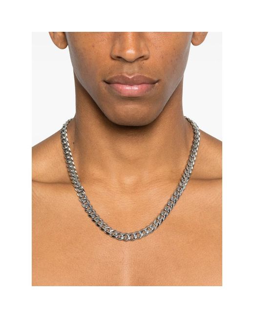 DARKAI Metallic Chain-Link Necklaces for men