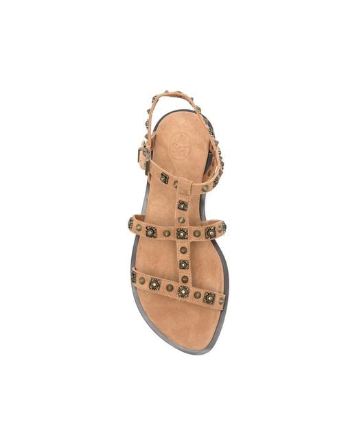 Ash Brown Flat Sandals