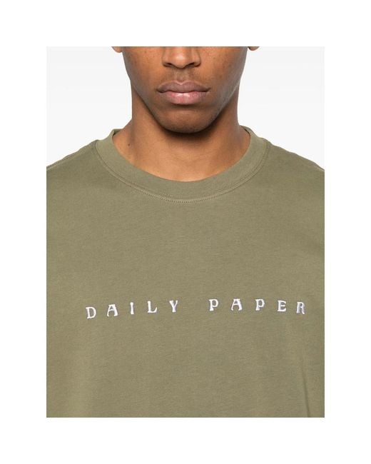 Daily Paper Green Logo-Detail T-Shirt for men