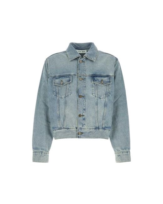 Fear Of God Blue Denim Jacket Light Faded Wash for men