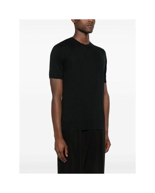 John Smedley Black Kempton T-Shirts for men