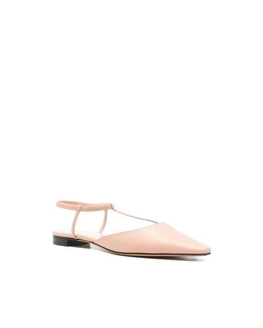 Eraldo Pink Point-Toe Flat Pumps