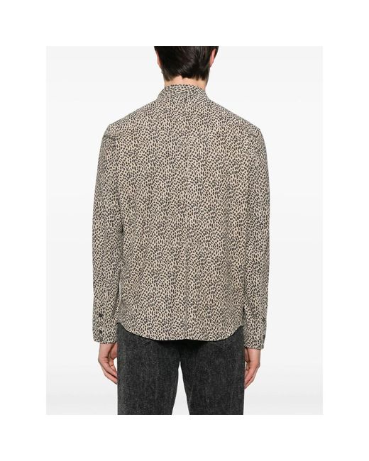 SANTORO Gray Spotted Overshirt for men