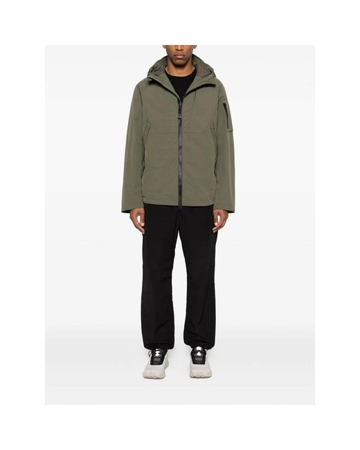 JG1 Green Hooded Panelled Jacket for men