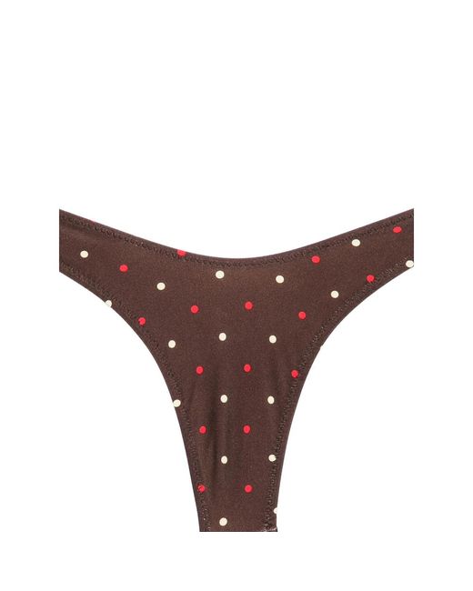 Frankie's Bikinis Brown Full Moon Polka-Dot Bikini Bottoms