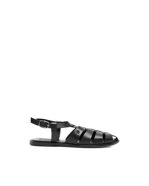 Dragon Diffusion Black Woven Strap Sandals