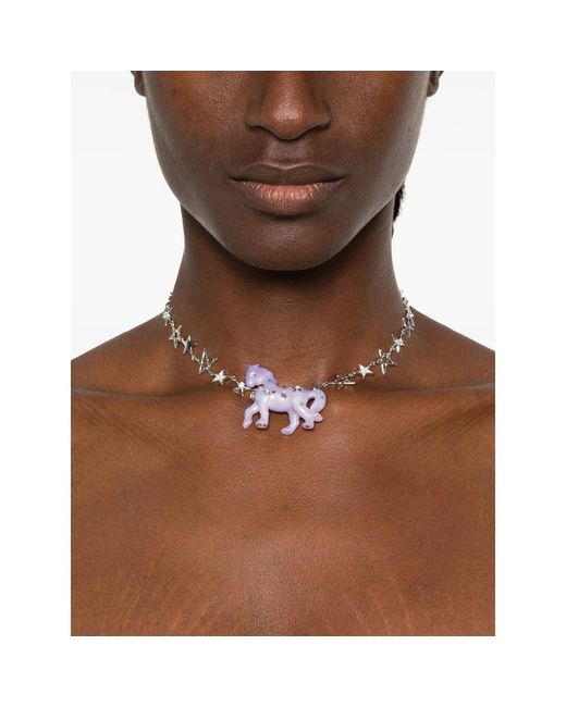 YVMIN Metallic Pony Star Necklace