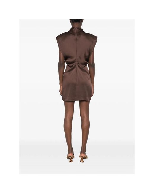FEDERICA TOSI Brown Sleeveless Mini Dress