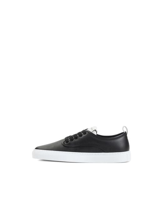 Givenchy Black Leather Lace-Up Sneakers for men