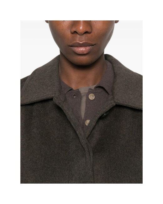 JC Sophie Brown Single Breasted Coat Wool Blend Outer