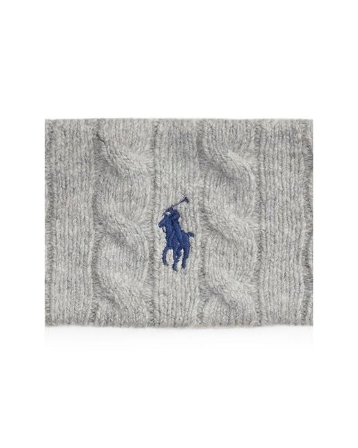 Ralph Lauren Gray Cable-Knit Head Band