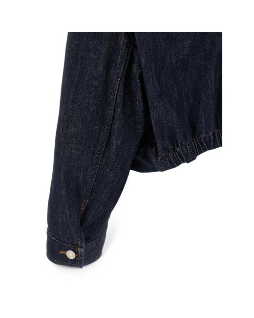 Dries Van Noten Blue Vesto Balloon-Hem Denim Jacket