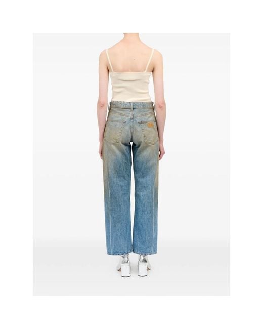 MM6 by Maison Margiela Blue Straight-Leg Jeans