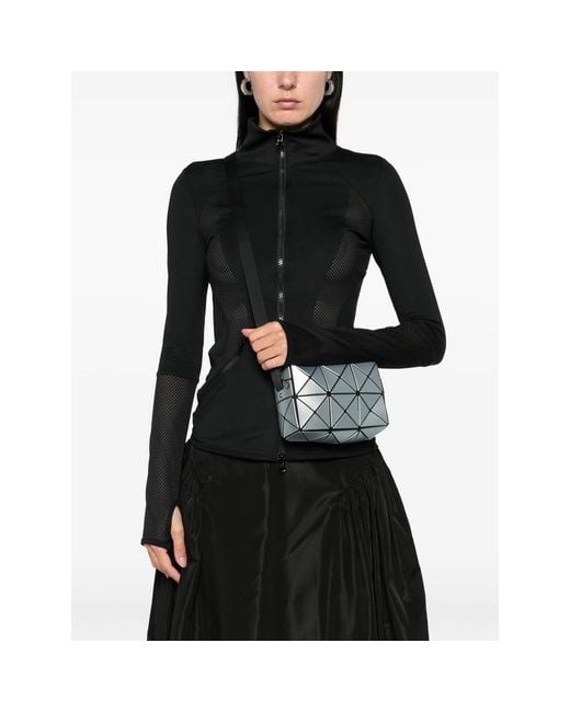 Issey Miyake Gray Cuboid Metallic Crossbody Bag