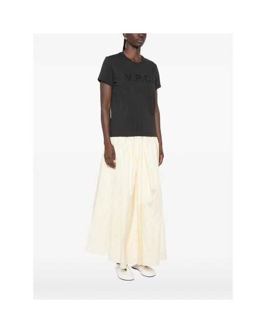 A.P.C. Black A. P.C. Logo-Print T-Shirt