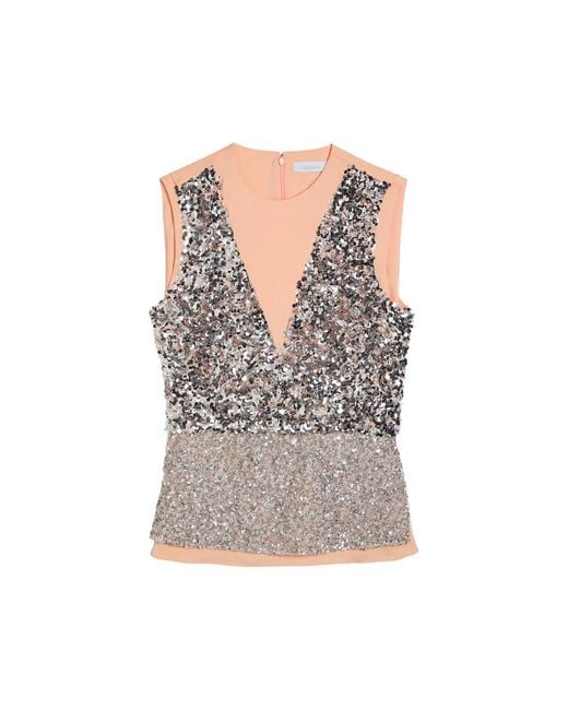Rabanne Gray Sequin V-Neck Vest