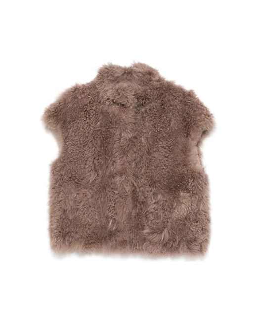 Simonetta Ravizza Brown Sleeveless Jacket