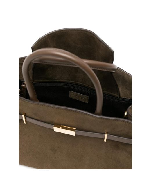 DeMellier London Brown Midi Hudson Suede Tote Bag
