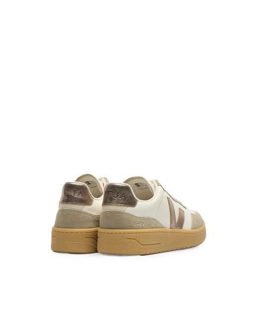 Veja V-90 Leather Pure Bronze Natural Sneakers