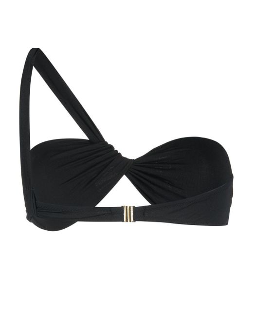 MATINEÉ Black One-Shoulder Bikini Top