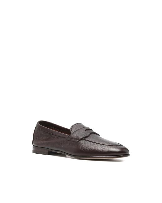 Henderson Brown Penny-Strap Loafers for men