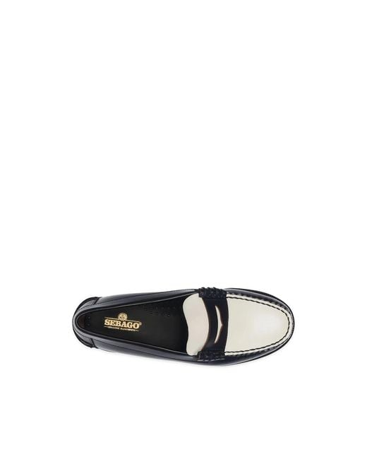 Sebago Black Classic Dan Two-Tone Leather Loafers