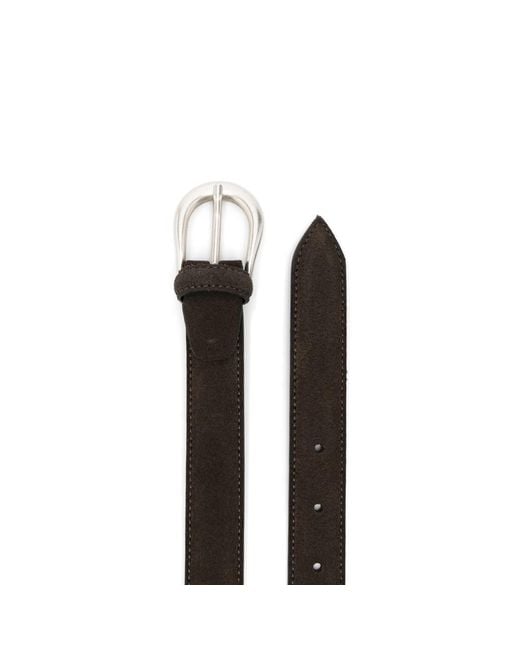 Eraldo Black Suede Belt for men